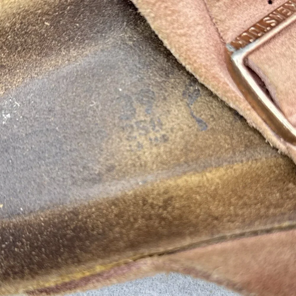 Birkenstock Arizona Suede Leather Pink Sandals EU 39 US 8 8.5 Women Rose Gold - Picture 7 of 15